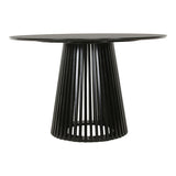 Masă dining Domonic, negru, 120x75 cm