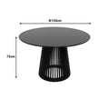 Masă dining Domonic, negru, 120x75 cm, foto produs