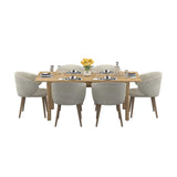 Masa Dining Extensibila Adore Bohem, Stejar, 160-200x78x90 cm
