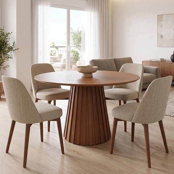 Masa dining Franzel, MDF, Nuc, D120x75 cm