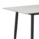 Masa dining Gustas, Metal, 140x80x76 cm - Alb
