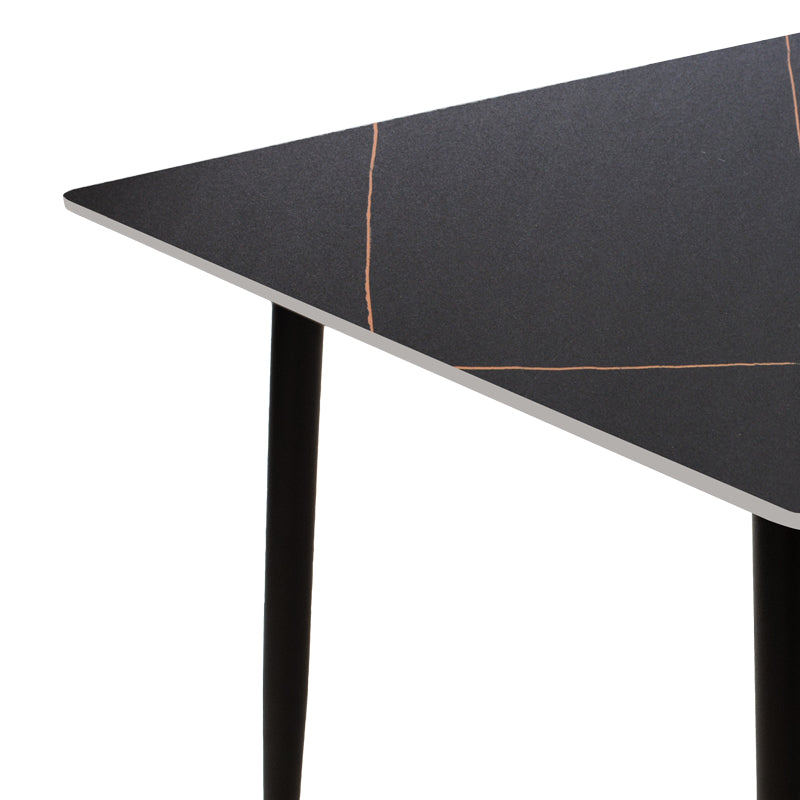 Masa dining Gustas, Metal, 140x80x76 cm - Negru