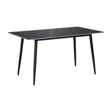Masa dining Gustas, Metal, Negru, 120x80x76 cm