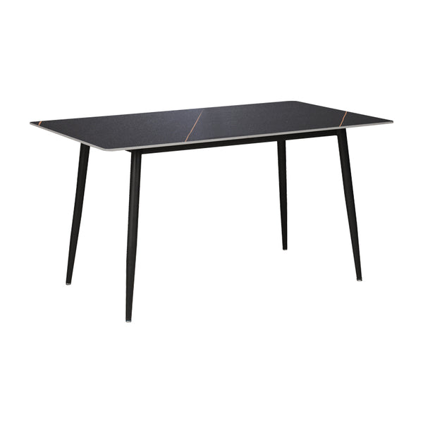 Masa dining Gustas, Metal, Negru, 120x80x76 cm