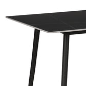 Masa dining Gustas, Metal, Negru, 120x80x76 cm, imagine ambient