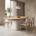Masa dining Herona, Lemn de brad, Stejar, 180x90x78 cm, imagine ambient