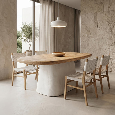 Masa dining Herona, Lemn de brad, Stejar, 180x90x78 cm