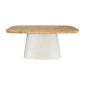 Masa dining Herona, Lemn de brad, Stejar, 180x90x78 cm, detaliu produs