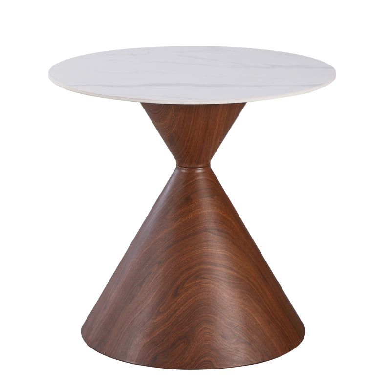 Masa dining Horas, Metal, Maro, D80x75 cm, imagine ambient