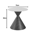 Masa dining Horas, Metal, Maro, D80x75 cm, detaliu produs