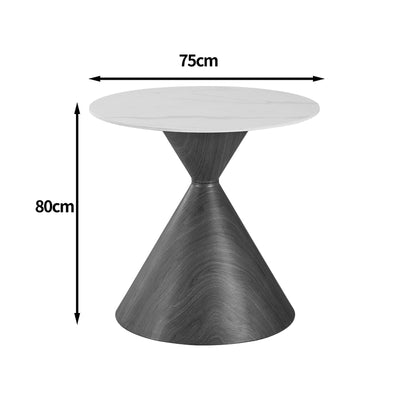 Masa dining Horas, Metal, Maro, D80x75 cm, detaliu produs