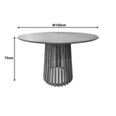 Masa dining Kenda I, Natural, D150x75 cm, imagine produs 5