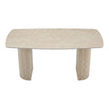 Masa dining Loosir, Aspect travertin, Travertin, 180x90x74 cm, imagine ambient