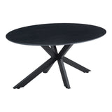 Masa dining Makrey, Metal, 160x90x75 cm - Negru