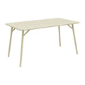 Masa dining Moraja, Crem, metal, 140x80x70 cm, imagine principală, metal, pentru living sau bucătărie