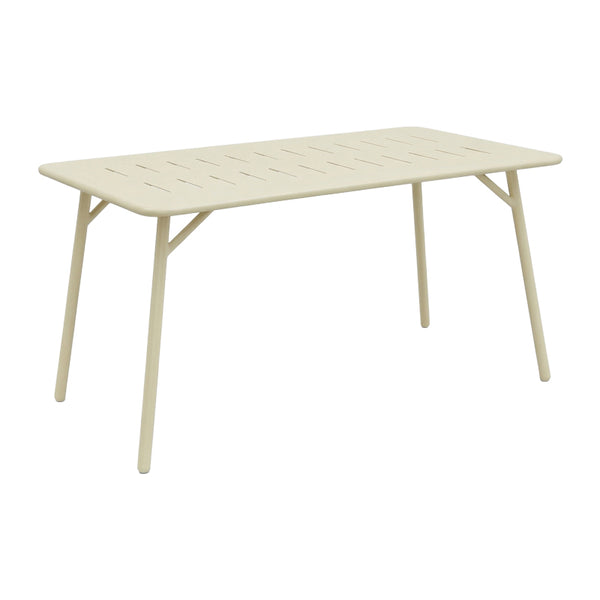 Masa dining Moraja, metal, Crem, 140x80x70 cm