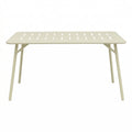 Masa dining Moraja, Crem, metal, 140x80x70 cm, vedere frontală, metal, pentru living sau bucătărie