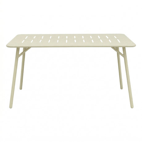 Masa dining Moraja, metal, Crem, 140x80x70 cm