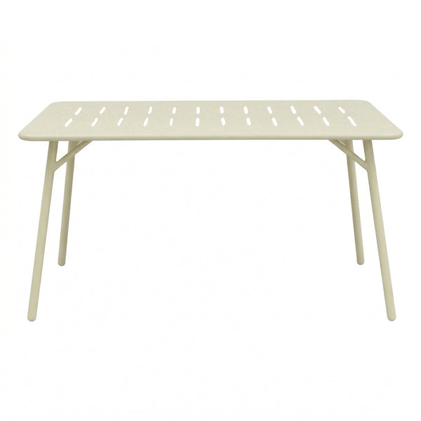 Masa dining Moraja, metal, Crem, 140x80x70 cm