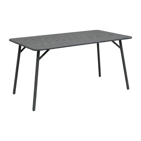 Masa dining Moraja, metal, Negru, 140x80x70 cm