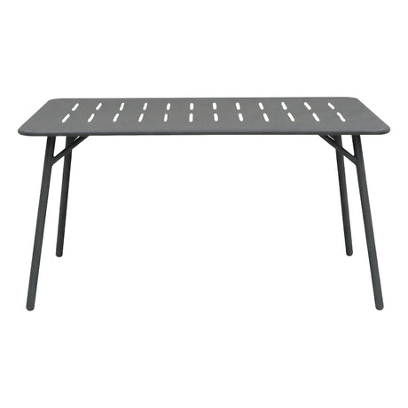 Masa dining Moraja, metal, Negru, 140x80x70 cm