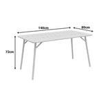 Masa dining Moraja, Teracota, metal, Teracotă, 140x80x70 cm