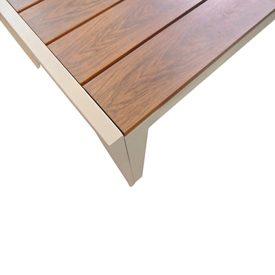 Masa dining Nares, Placaj, Champagne, 180x90x73 cm, detaliu produs