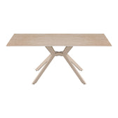 Masa dining Olven, Piatra sinterizata, Travertin, 180x90x75 cm, imagine ambient