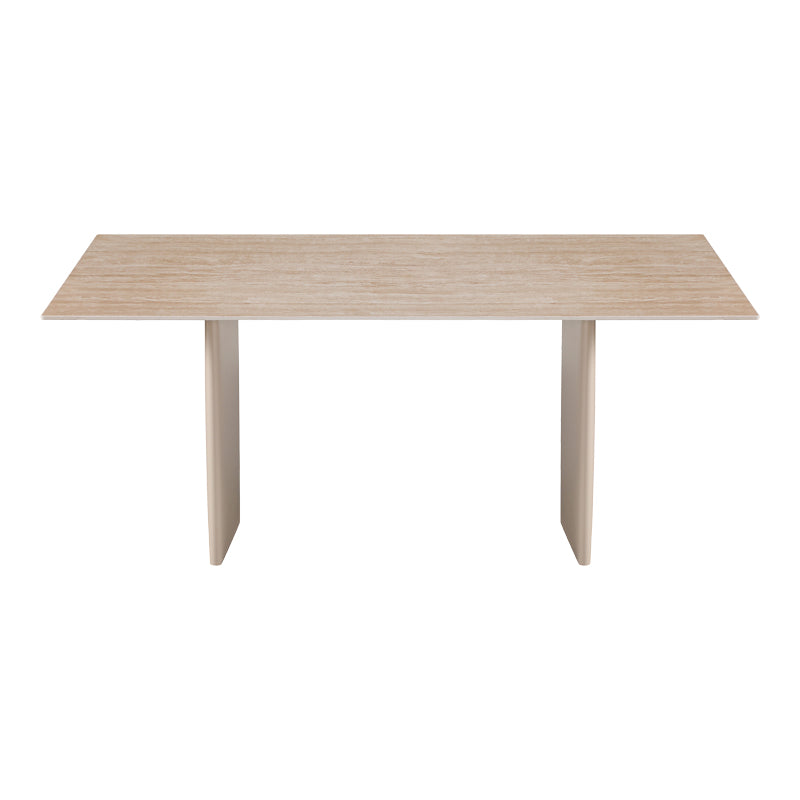 Masa dining Releno, Piatra sinterizata, Travertin, 180x90x75 cm, imagine ambient
