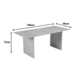 Masa dining Releno, Piatra sinterizata, Travertin, 180x90x75 cm, detaliu produs