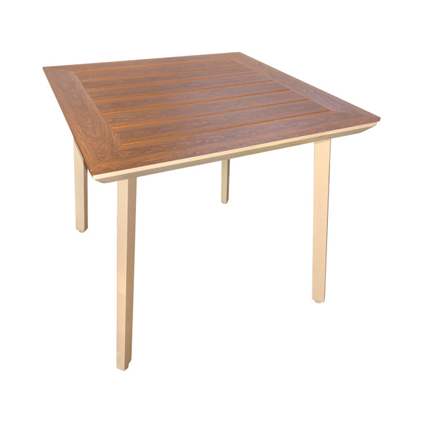 Masa dining Synergy, Placaj, Crem, 80x80x74 cm