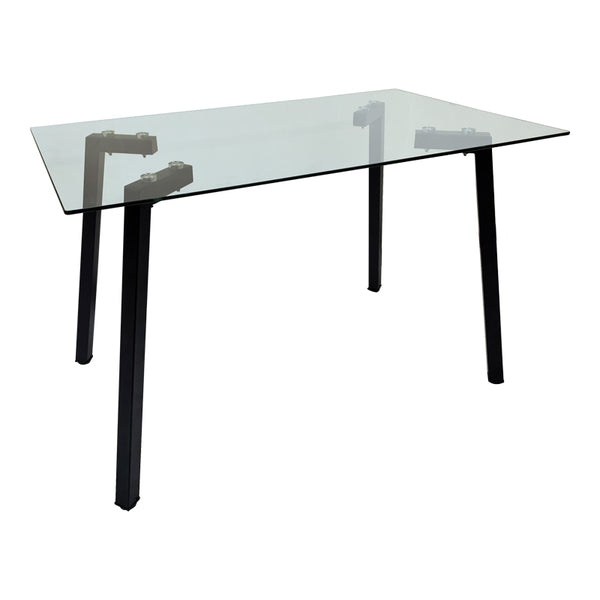 Masa dining Titta, Sticla si metal, 120x70x75 cm