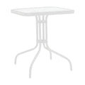 mobilier de gradina Masa dining Watson, Alb, 70x70x70 cm