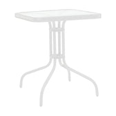 mobilier de gradina Masa dining Watson, Alb, 70x70x70 cm