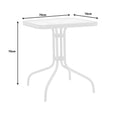 Masa dining Watson, Alb, 70x70x70 cm, perspectiva suplimentara