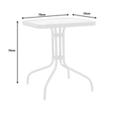 Masa dining Watson, Alb, 70x70x70 cm, perspectiva suplimentara