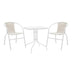 mobilier de gradina Masa dining Watson-Obbi, Alb, 70x70x70 cm