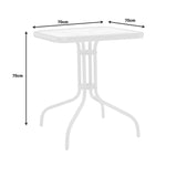Masa dining Watson-Obbi, Alb, 70x70x70 cm
