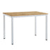 Masa dining Witte, Sonoma cu picioare albe, 110x70x76 cm