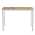 Masa dining Witte, Sonoma cu picioare, albe, 110x70x76 cm, detaliu produs