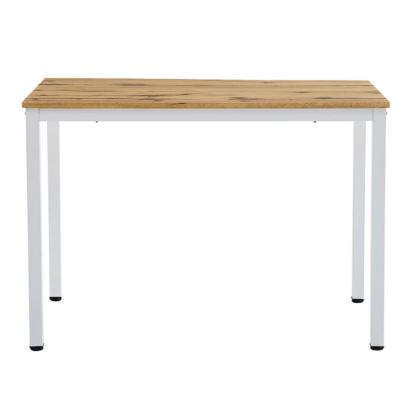 Masa dining Witte, Sonoma cu picioare, albe, 110x70x76 cm