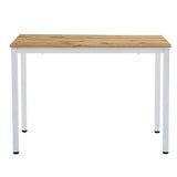 Masa dining Witte, Sonoma cu picioare, albe, 110x70x76 cm