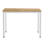 Masa dining Witte, Sonoma cu picioare, albe, 110x70x76 cm, detaliu produs
