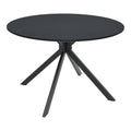 Masa dining Xuson, Metal, Negru, D120x75 cm