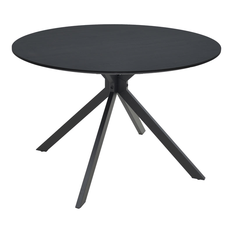 Masa dining Xuson, Metal, Negru, D120x75 cm