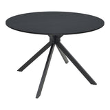 Masa dining Xuson, Metal, Negru, D120x75 cm