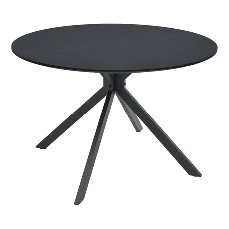 Masa dining Xuson, Metal, Negru, D120x75 cm