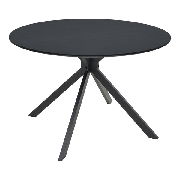 Masa dining Xuson, Metal, Negru, D120x75 cm