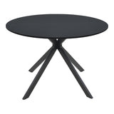 Masa dining Xuson, Metal, Negru, D120x75 cm