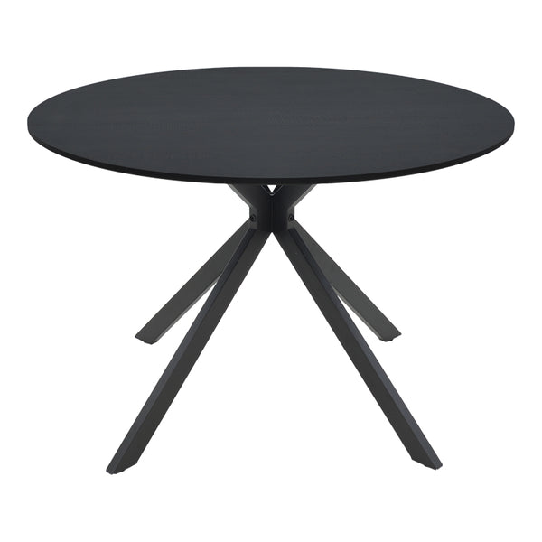 Masa dining Xuson, Metal, Negru, D120x75 cm